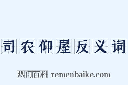 司农仰屋反义词是什么意思的图片